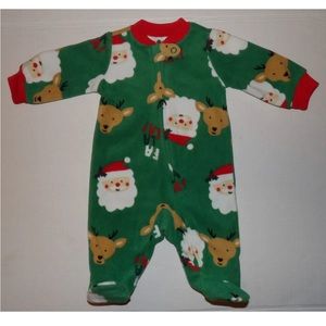 Carters Christmas Zip Up Sleeper Newborn